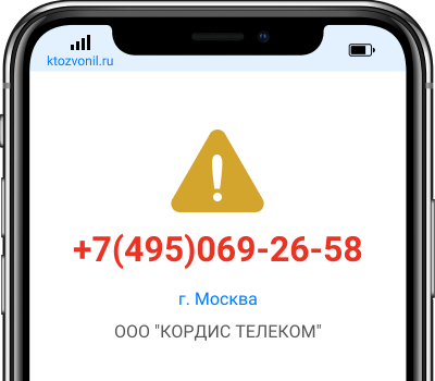 Кто звонил с номера +7(495)069-26-58, чей номер +74950692658