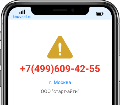 Кто звонил с номера +7(499)609-42-55, чей номер +74996094255