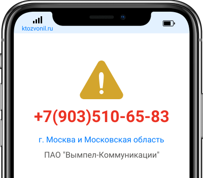 Кто звонил с номера +7(903)510-65-83, чей номер +79035106583