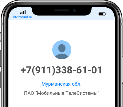 Кто звонил с номера +7(911)338-61-01, чей номер +79113386101