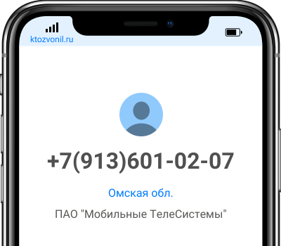 Кто звонил с номера +7(913)601-02-07, чей номер +79136010207