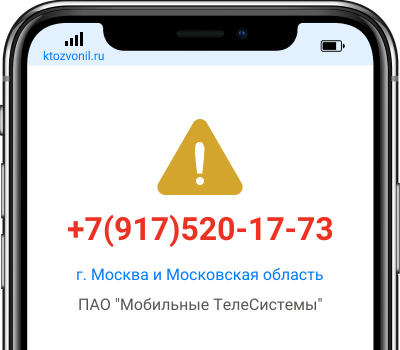 Кто звонил с номера +7(917)520-17-73, чей номер +79175201773