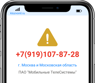 Кто звонил с номера +7(919)107-87-28, чей номер +79191078728