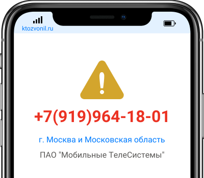 Кто звонил с номера +7(919)964-18-01, чей номер +79199641801