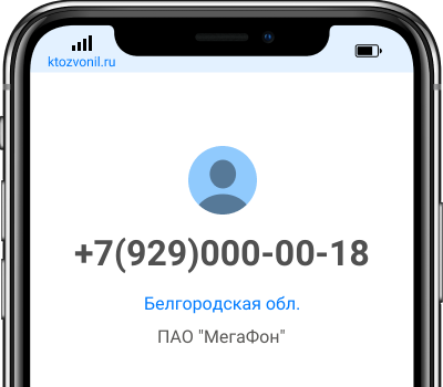Кто звонил с номера +7(929)000-00-18, чей номер +79290000018