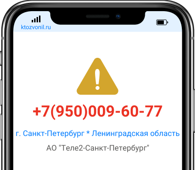 Кто звонил с номера +7(950)009-60-77, чей номер +79500096077