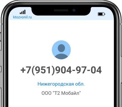 Кто звонил с номера +7(951)904-97-04, чей номер +79519049704