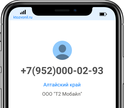 Кто звонил с номера +7(952)000-02-93, чей номер +79520000293