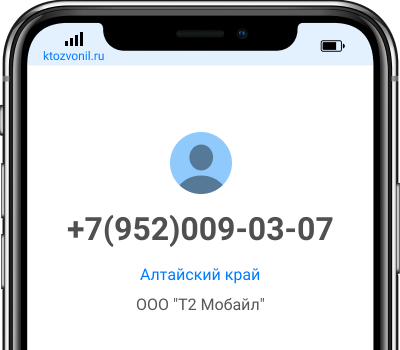 Кто звонил с номера +7(952)009-03-07, чей номер +79520090307