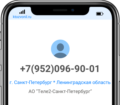 Кто звонил с номера +7(952)096-90-01, чей номер +79520969001