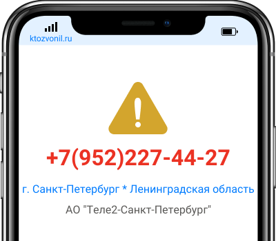 Кто звонил с номера +7(952)227-44-27, чей номер +79522274427