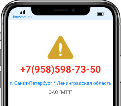 Кто звонил с номера +7(958)598-73-50, чей номер +79585987350