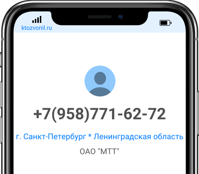Кто звонил с номера +7(958)771-62-72, чей номер +79587716272