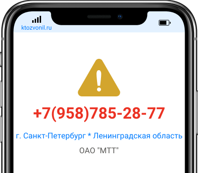 Кто звонил с номера +7(958)785-28-77, чей номер +79587852877