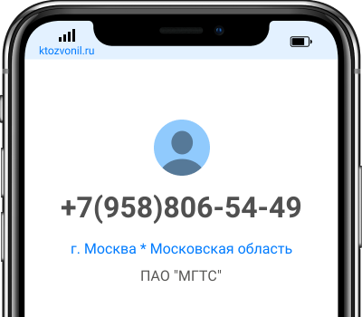 Кто звонил с номера +7(958)806-54-49, чей номер +79588065449