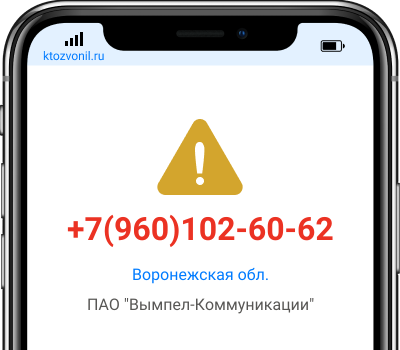 Кто звонил с номера +7(960)102-60-62, чей номер +79601026062
