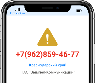 Кто звонил с номера +7(962)859-46-77, чей номер +79628594677