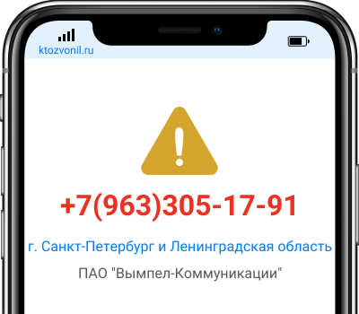 Кто звонил с номера +7(963)305-17-91, чей номер +79633051791