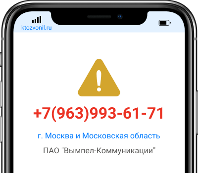 Кто звонил с номера +7(963)993-61-71, чей номер +79639936171