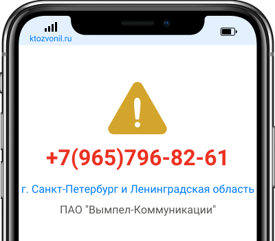 Кто звонил с номера +7(965)796-82-61, чей номер +79657968261