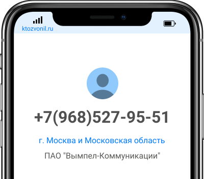 Кто звонил с номера +7(968)527-95-51, чей номер +79685279551