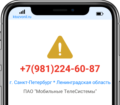 Кто звонил с номера +7(981)224-60-87, чей номер +79812246087