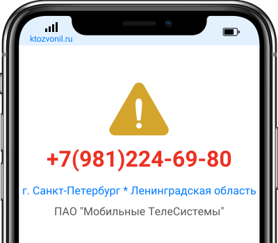 Кто звонил с номера +7(981)224-69-80, чей номер +79812246980