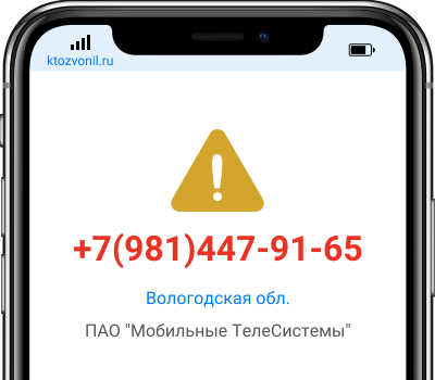 Кто звонил с номера +7(981)447-91-65, чей номер +79814479165