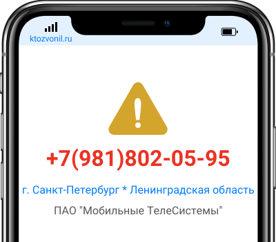 Кто звонил с номера +7(981)802-05-95, чей номер +79818020595