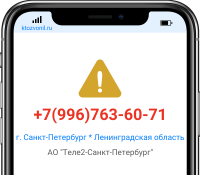 Кто звонил с номера +7(996)763-60-71, чей номер +79967636071