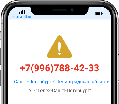 Кто звонил с номера +7(996)788-42-33, чей номер +79967884233