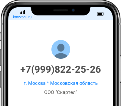 Кто звонил с номера +7(999)822-25-26, чей номер +79998222526