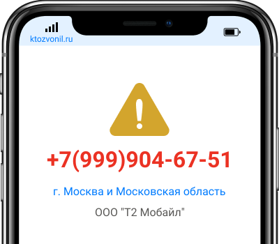 Кто звонил с номера +7(999)904-67-51, чей номер +79999046751